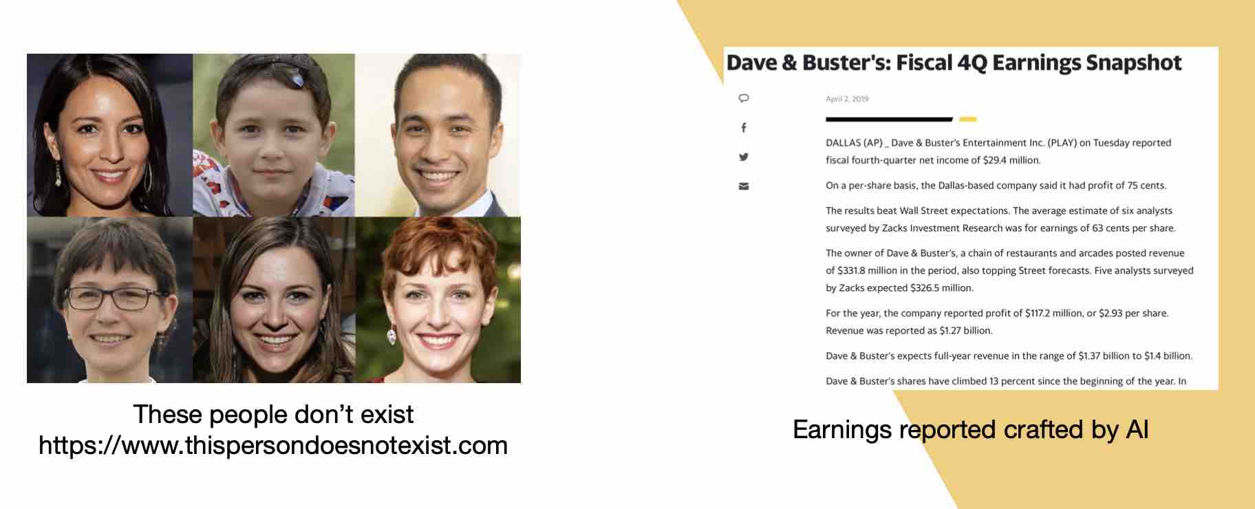 Artificial intelligence benefits to society by creating content from scratch.